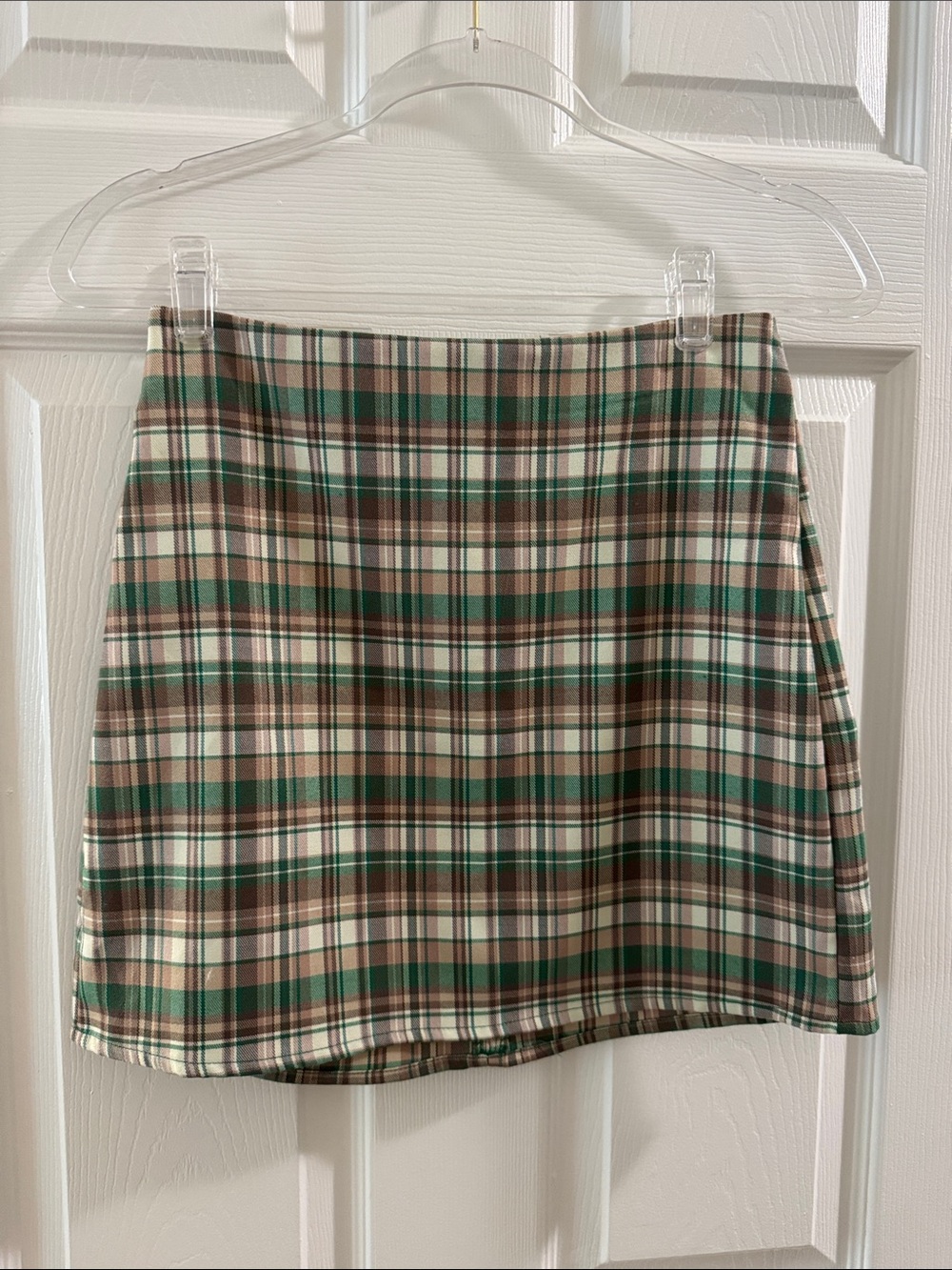Zara Plaid Mini Skirt in Green - Women's Skirt